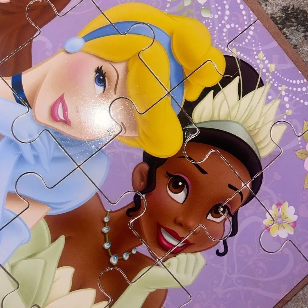 Disney Princess, Fairies and Mickey Mouse Clubhouse Box of 4 Wooden Puzzles